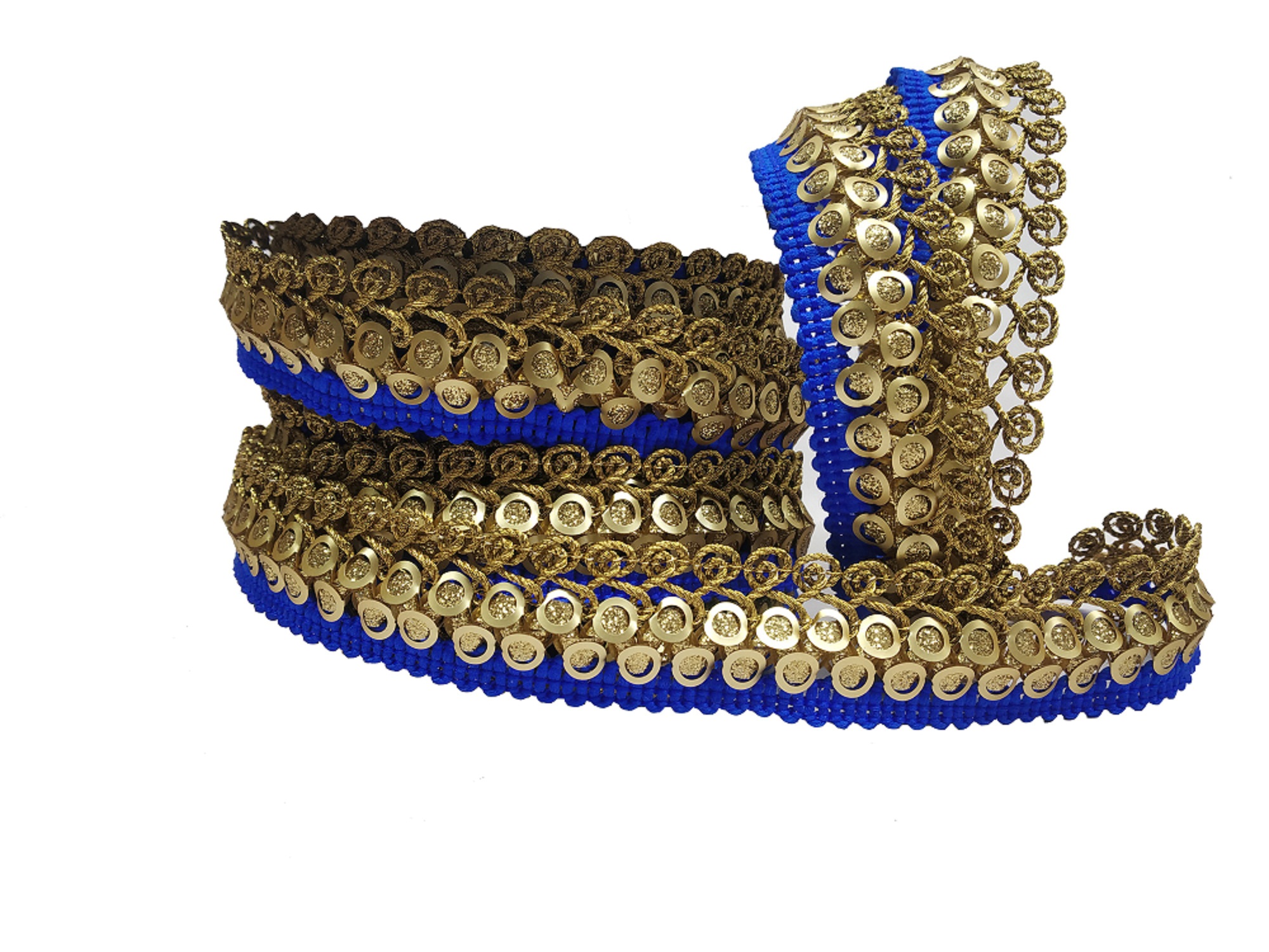 Blue Golden Gota Trim Laces & Borders