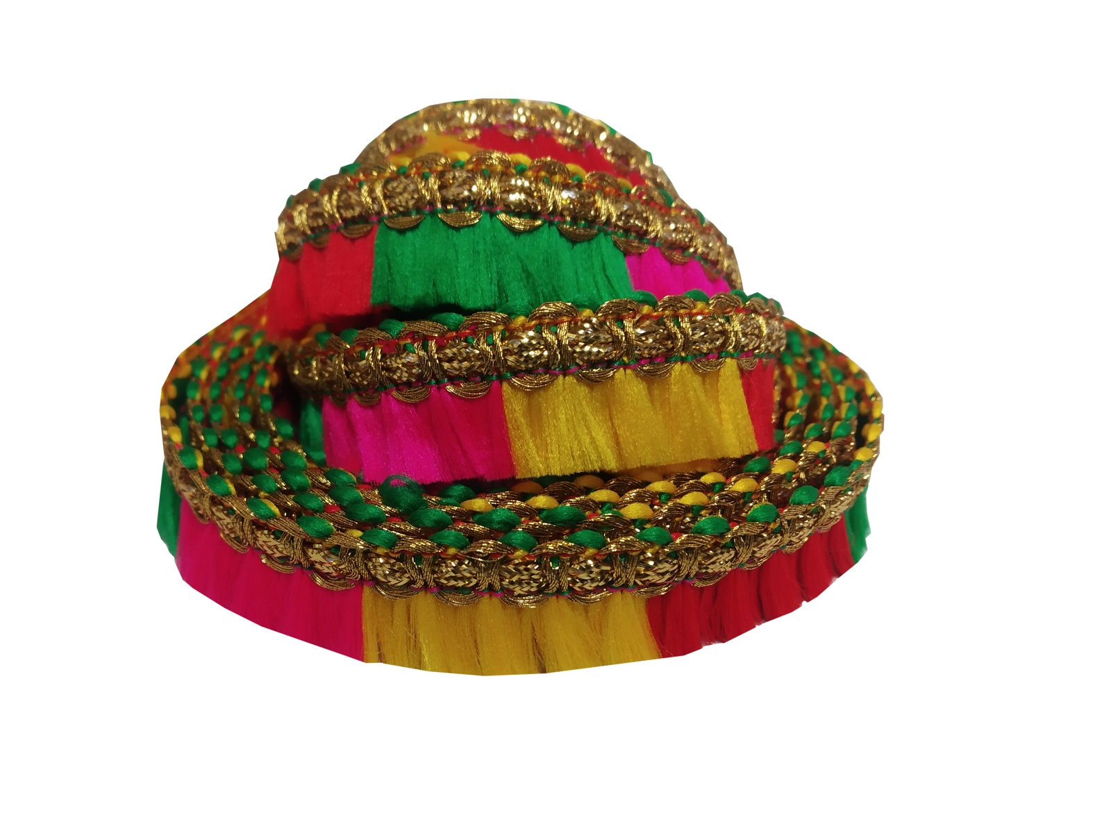 Multicolor Fur Gota Trim Laces Borders