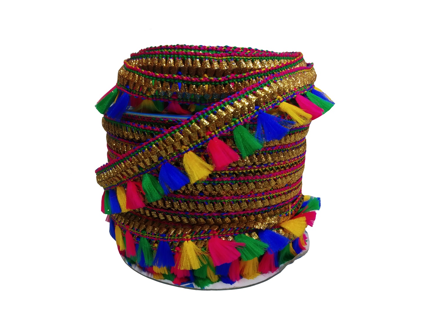 Multicolor Latkan Gota Trim Lace Border