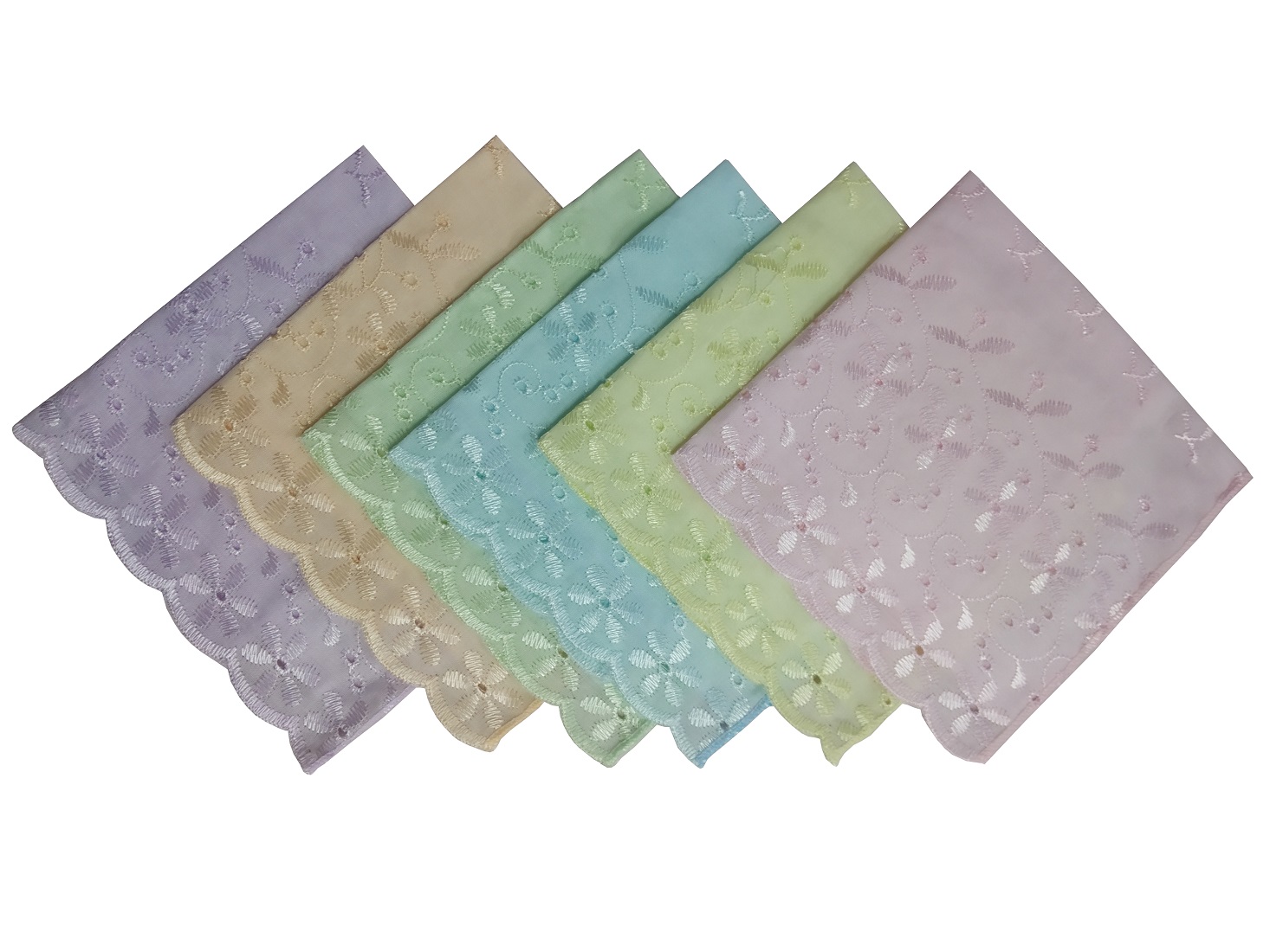 Cotton Chikan Design Multi Handkerchiefs