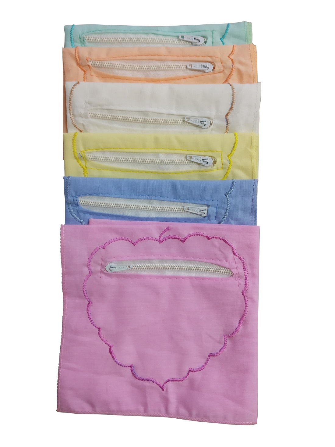 Cotton Zipper Pouch Design Handkerchiefs