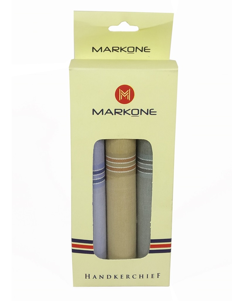 Cotton Multi Border Line Handkerchiefs