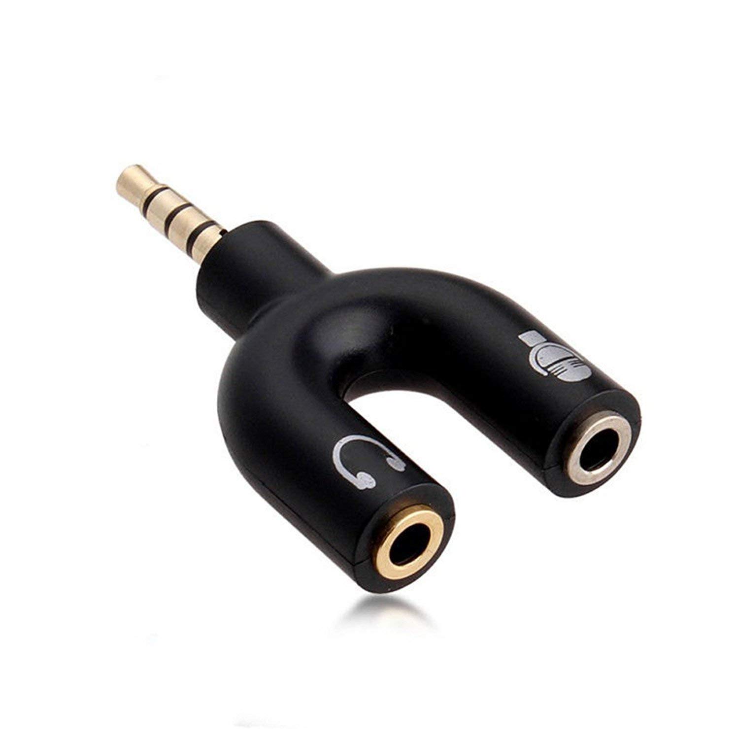 Male Aux To 2 Female Audio Jack Adapter