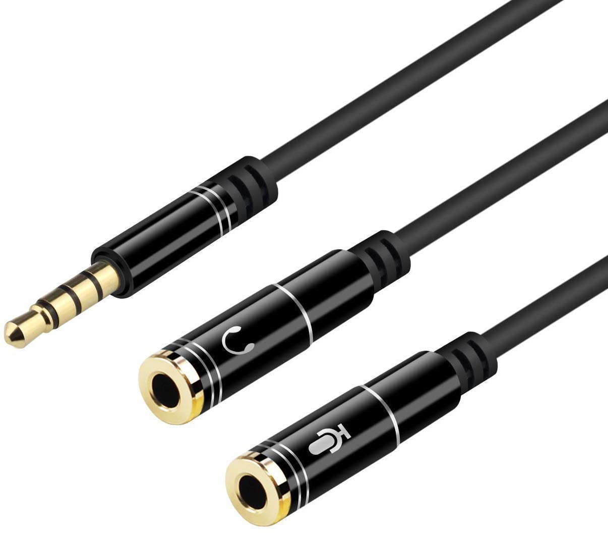 Male Audio To Dual Female Audio Jack