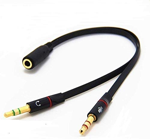 Male Audio To 2 Dual Female Audio Jack