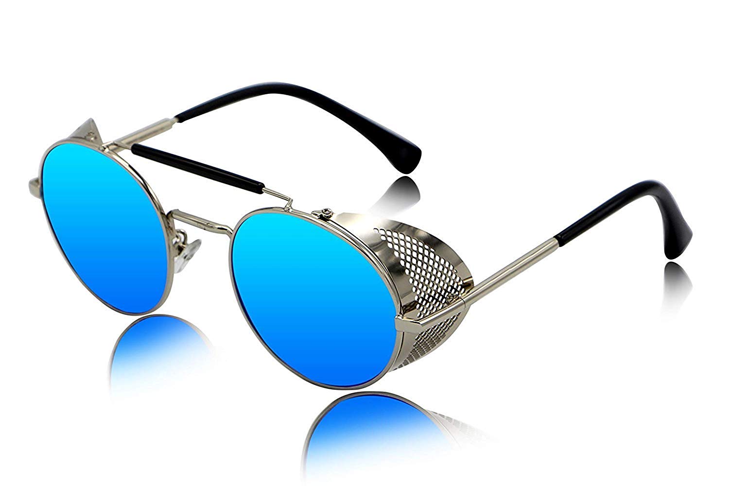 Round Metal Blue Color Sunglass